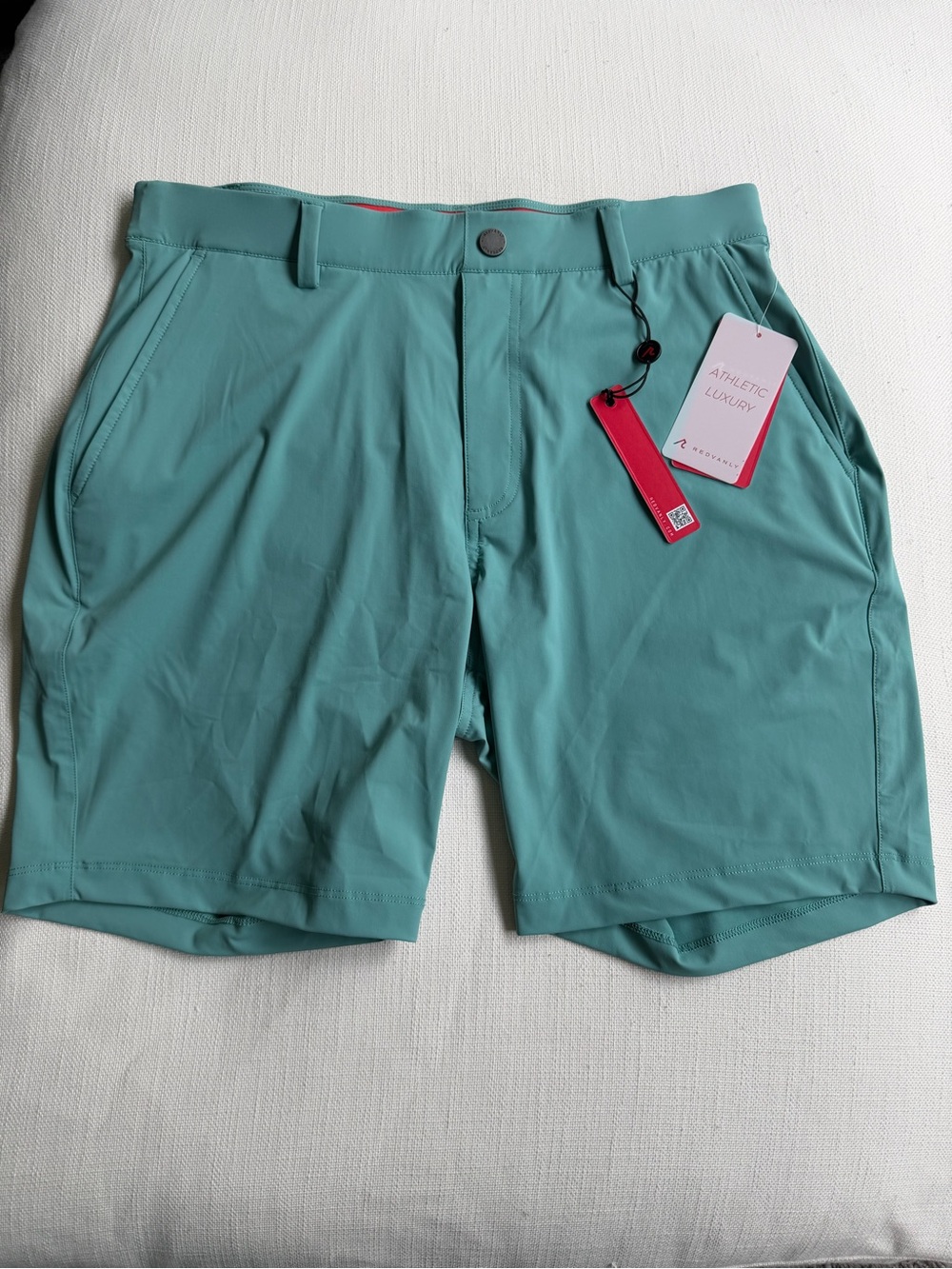 Redvanly Athletic Luxury Men's Teal Performance Shorts